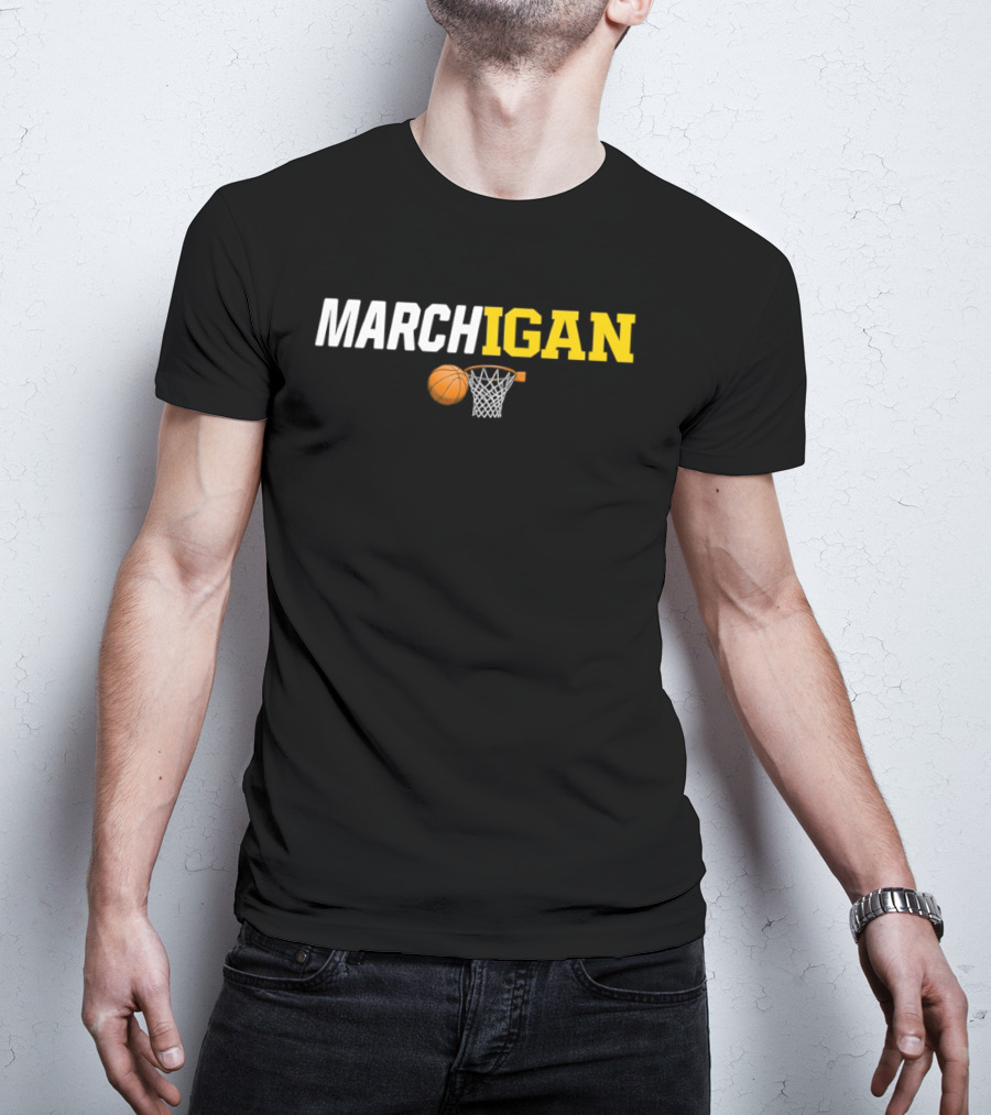 Marchigan Basketball Michigan Wolverines March Madness T-Shirt