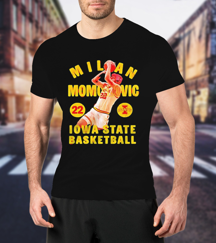 Milan Momcilovic 22 Iowa State Cyclones Basketball State 2026 T-Shirt