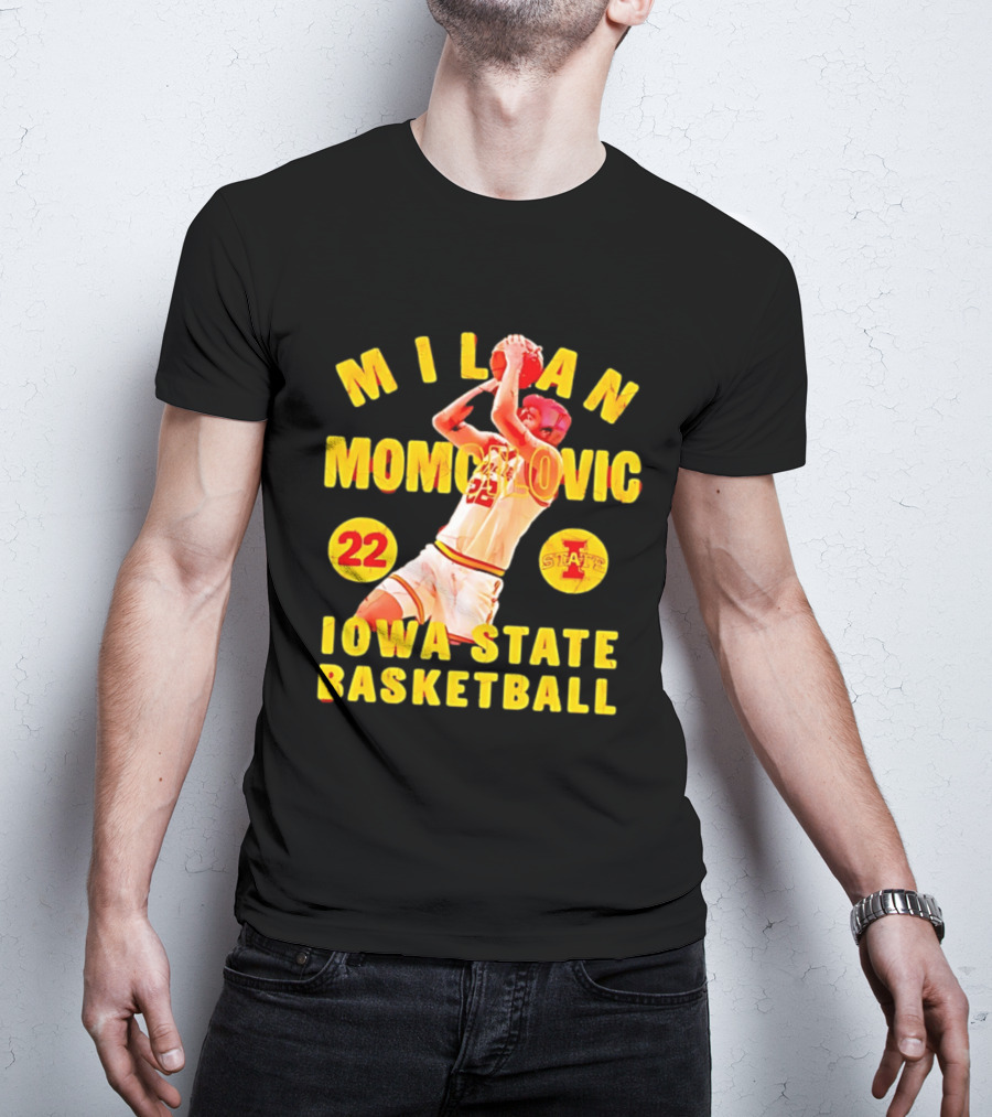 Milan Momcilovic 22 Iowa State Cyclones Basketball State 2026 T-Shirt