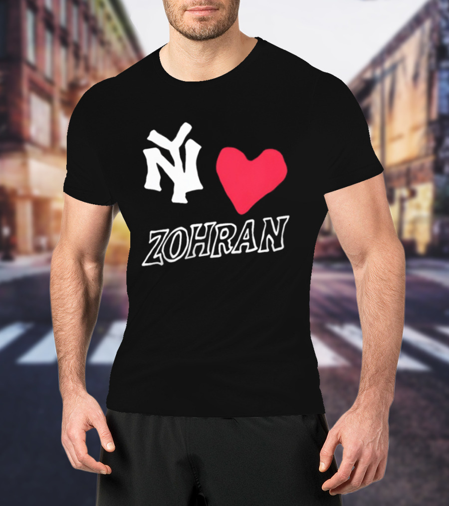 NY Yankees Heart Zohran T-Shirt