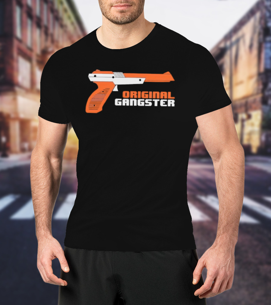 Original Gangster Orange Video Game Zapper Gun T-Shirt