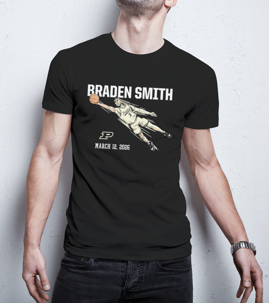 Purdue Basketball Braden Smith Diving March 12 2026 T-Shirt