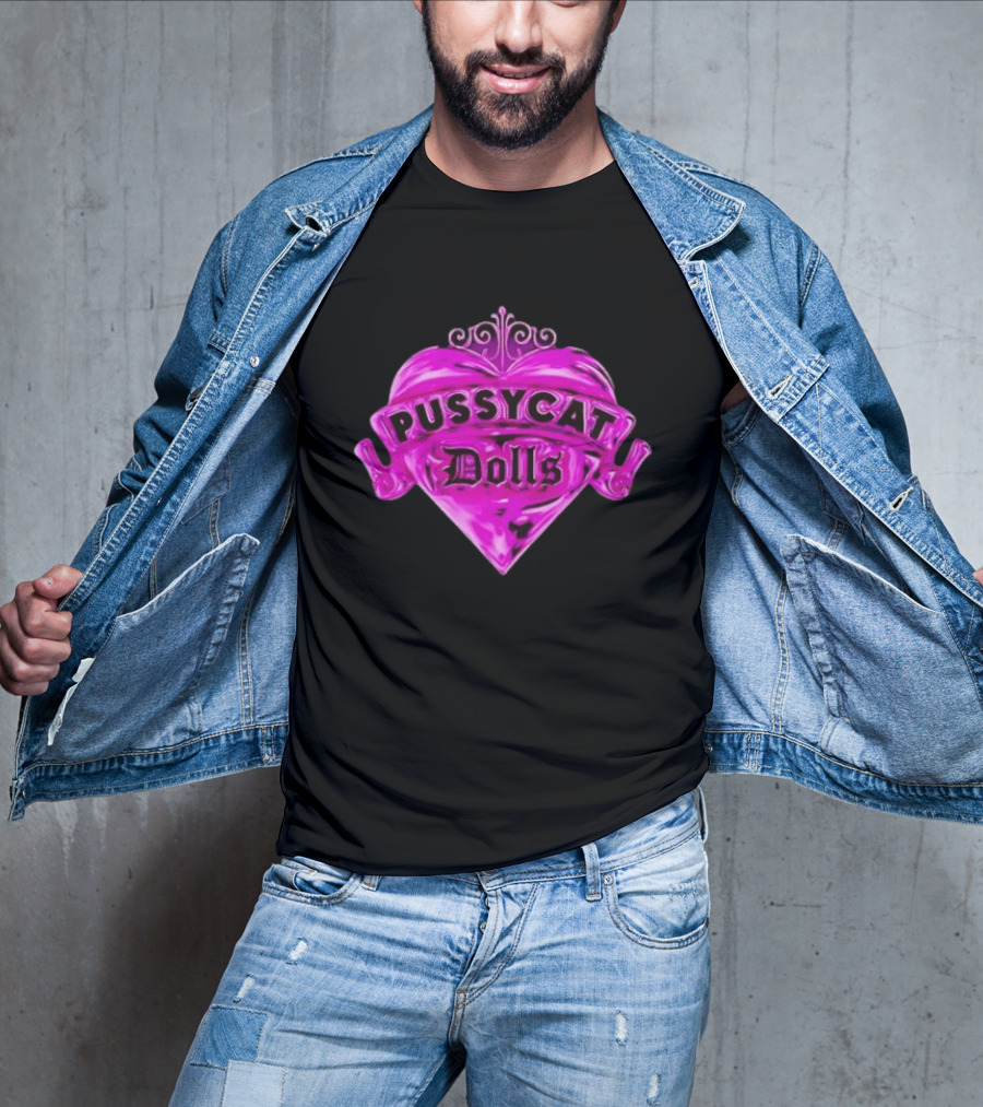 Pussycat Dolls Pink Heart Emblem Fashion T-Shirt