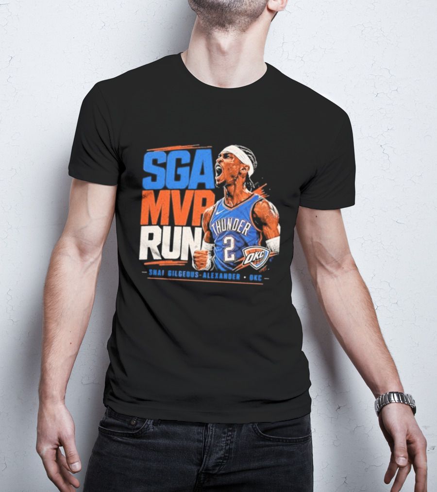 SGA MVP Run Shai Gilgeous Alexander OKC Thunder 2 T-Shirt
