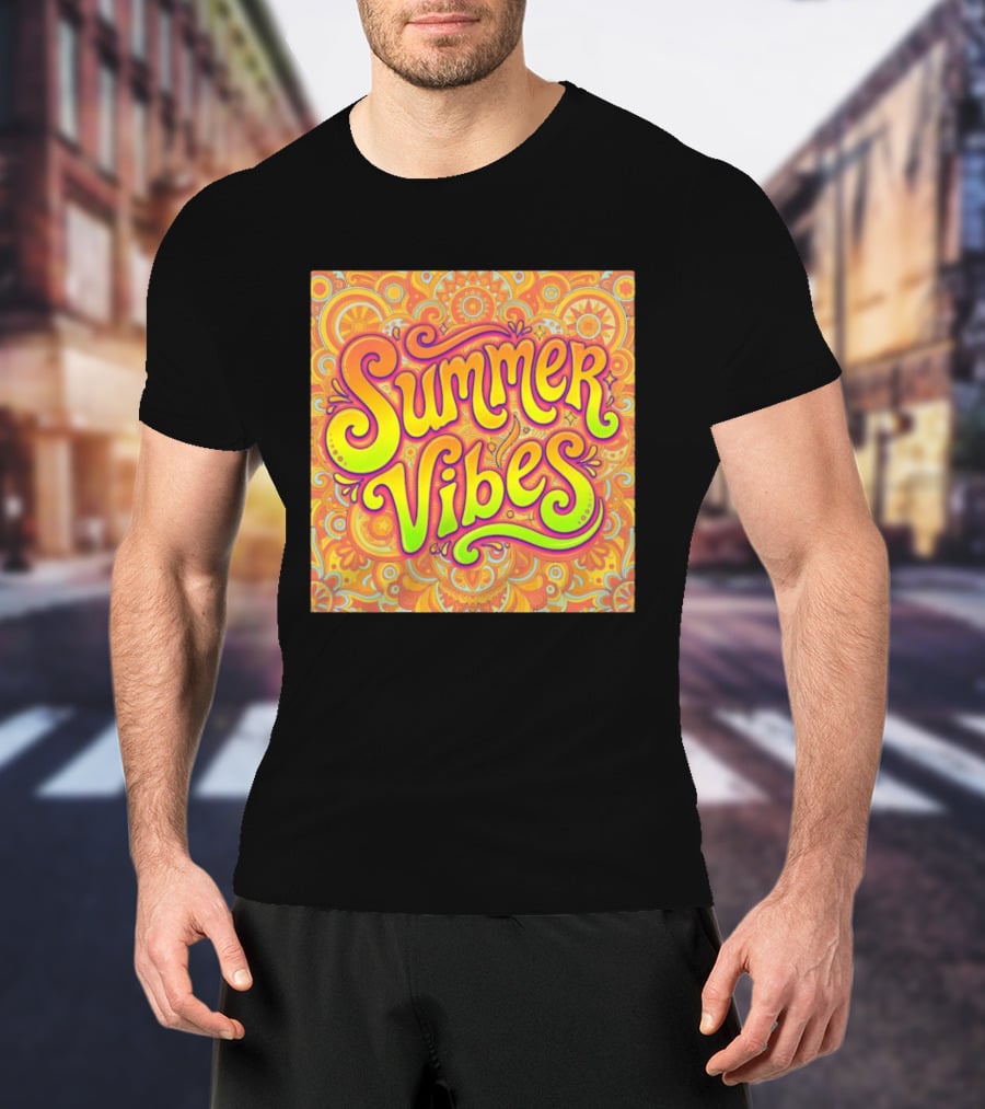 Summer Vibes Psychedelic Groove Floral T-Shirt
