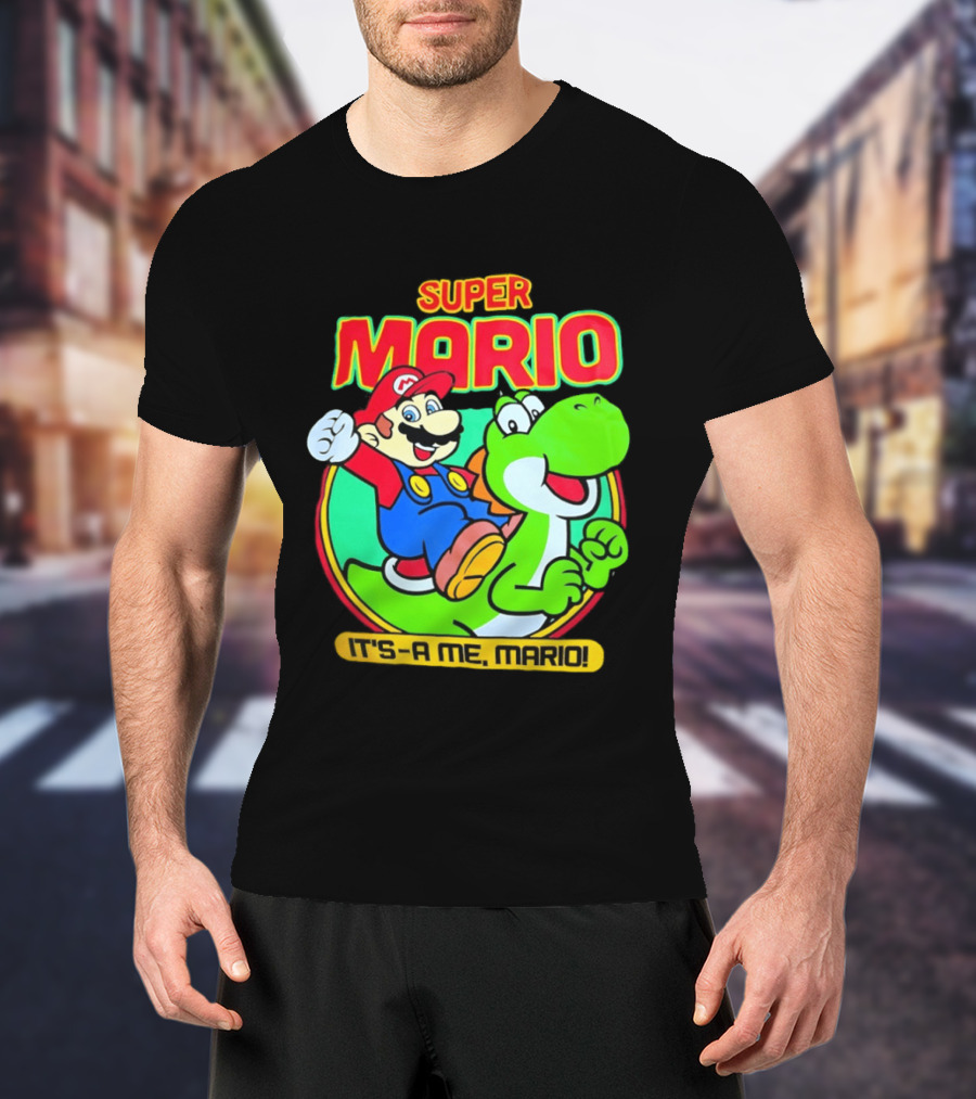 Super Mario Yoshi It's A Me Mario Nostalgic Adventure T-Shirt