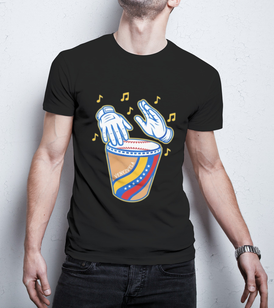 Tambor Béisbol Venezuela 2026 Musical Celebration Mexican Baseball Fusion T-Shirt