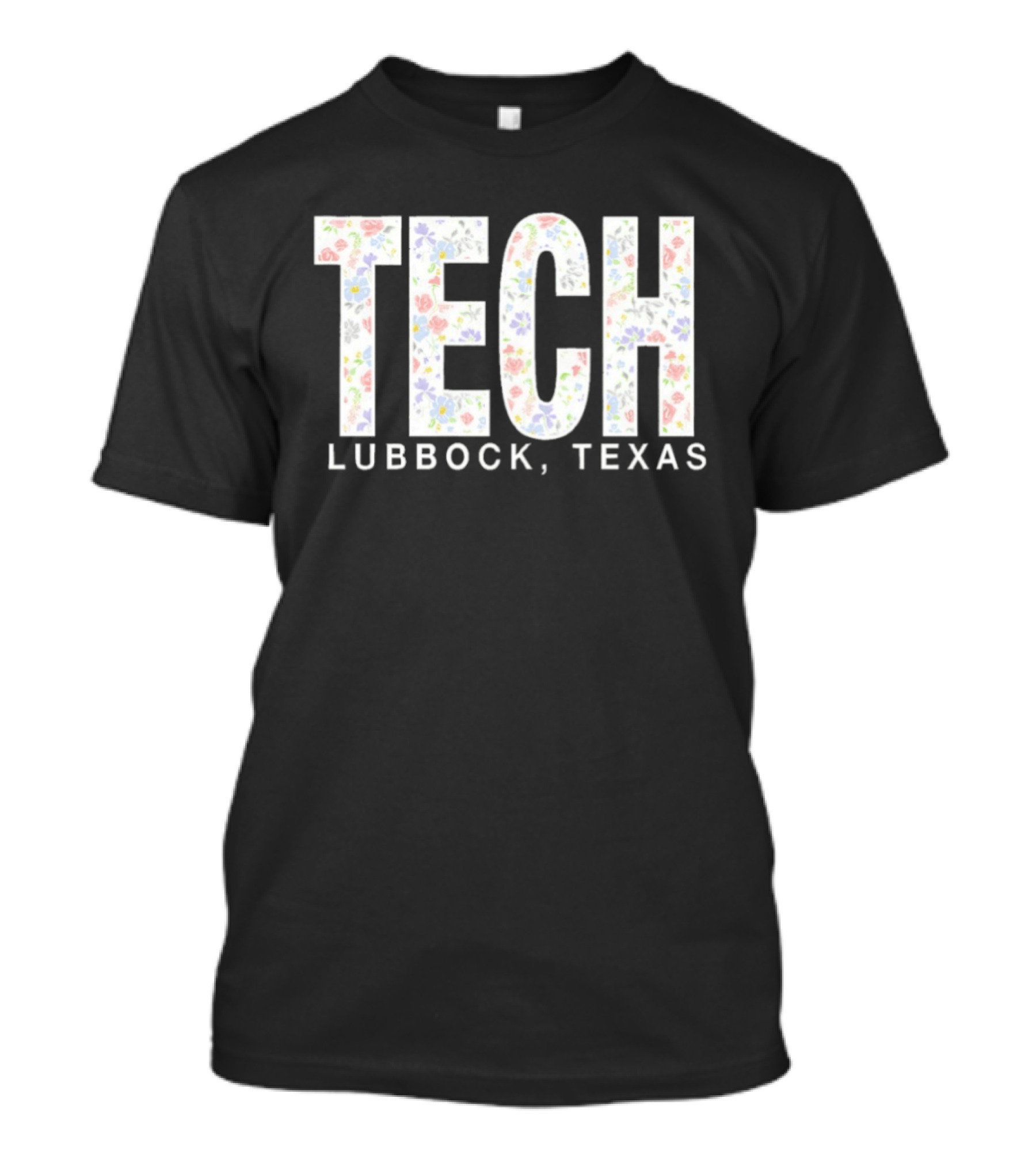 Texas Tech Lubbock Texas Floral Print T-Shirt