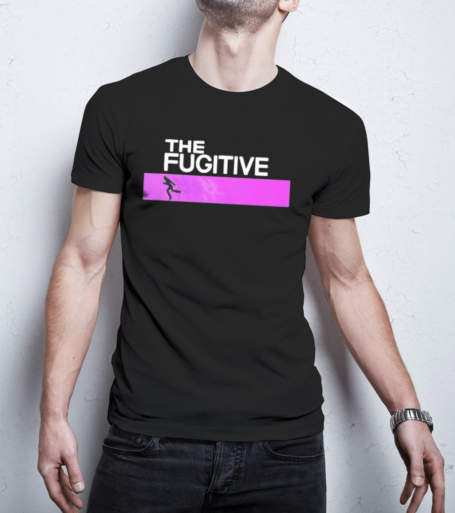 The Fugitive Silhouette Running On Purple Bar T-Shirt