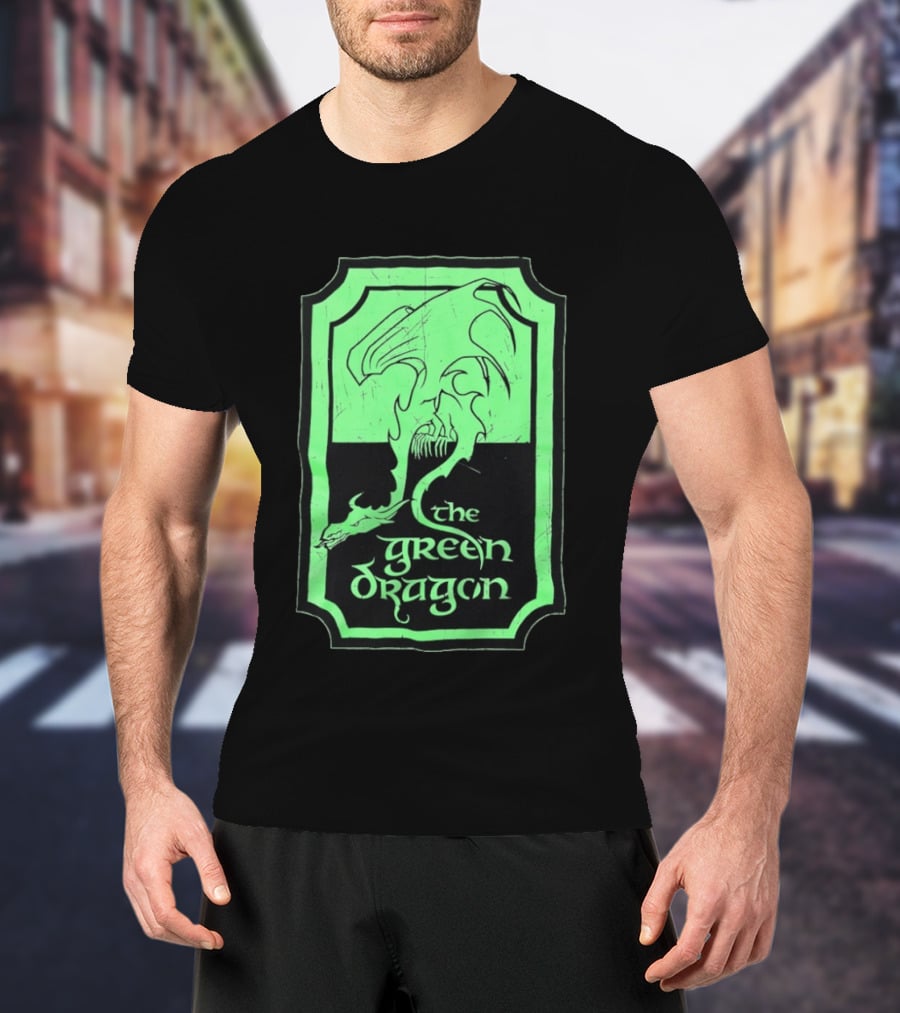 The Green Dragon Lord Of The Rings Fantasy Tavern T-Shirt