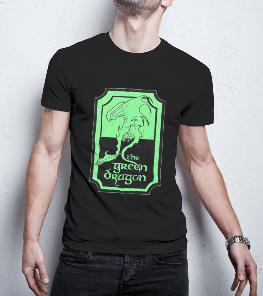 The Green Dragon Lord Of The Rings Fantasy Tavern T-Shirt