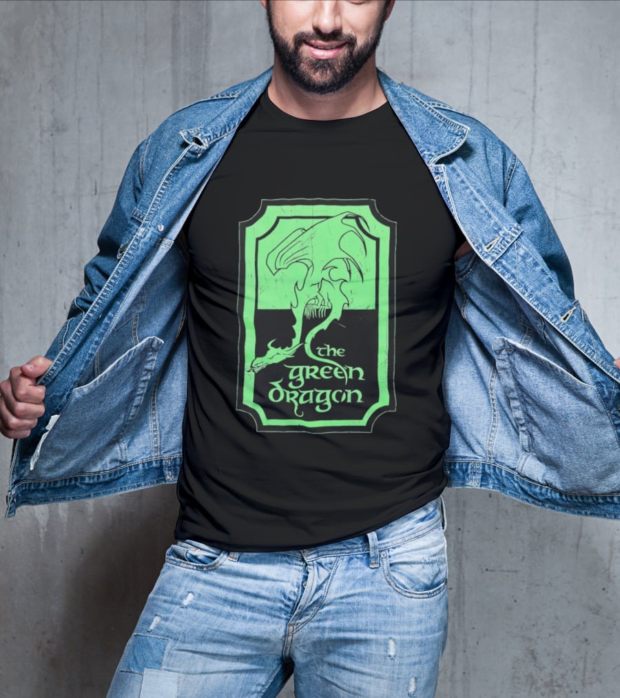 The Green Dragon Lord Of The Rings Fantasy Tavern T-Shirt