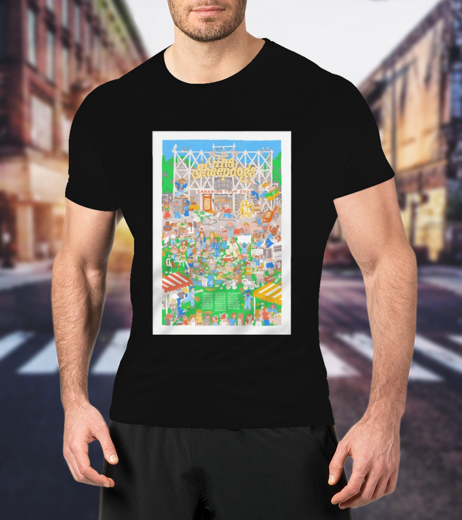 The Sheepdogs Canadian Tour 2026 Colorful Festival Scene With Crowd And Marquee T-Shirt