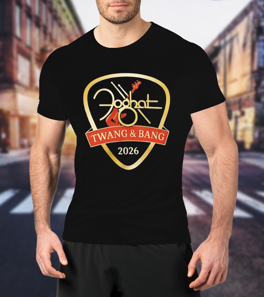 Foghat Twang And Bang 2026 Guitar Pick T-Shirt