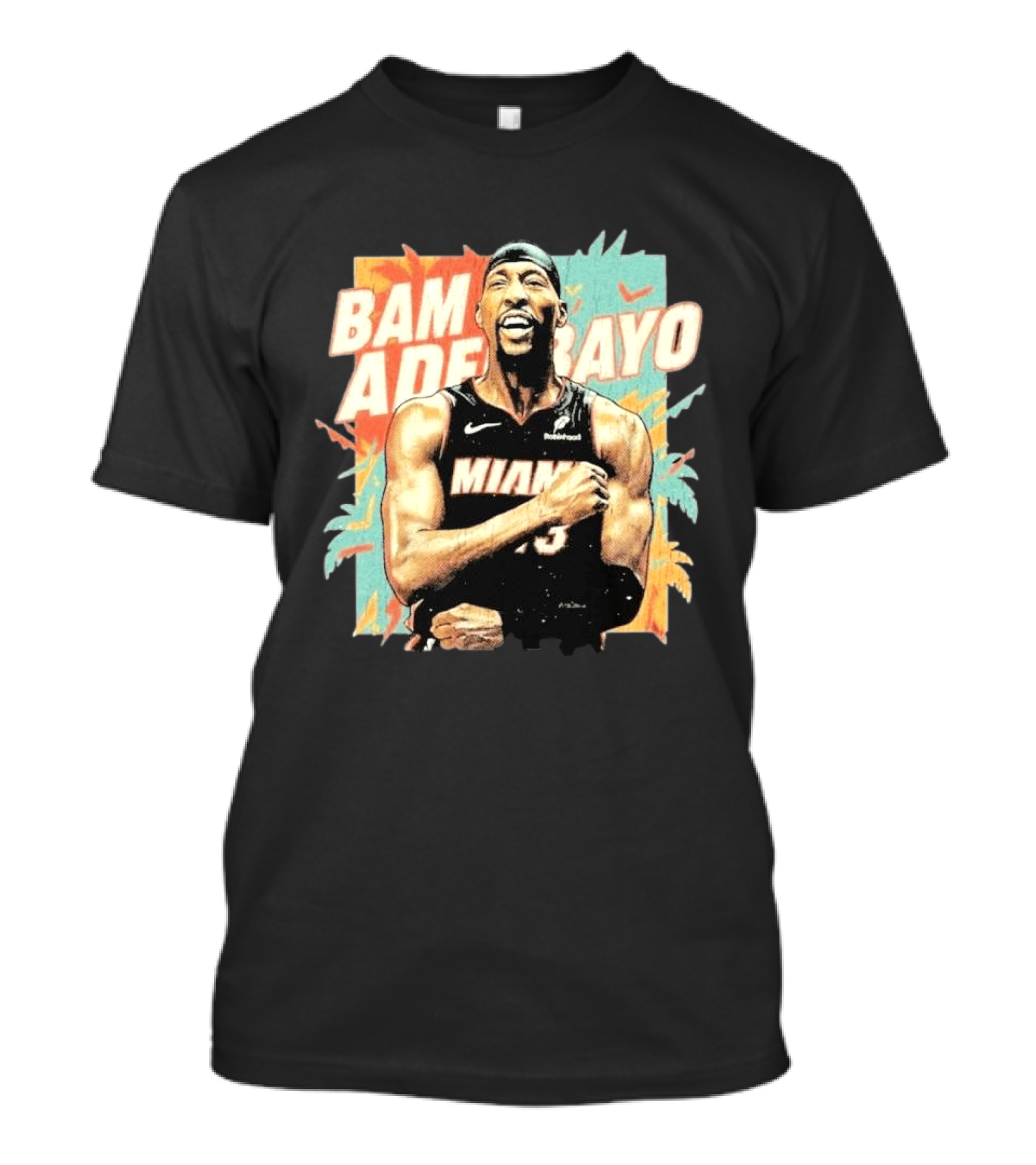 Bam Adebayo Miami Basketball NBA Star Tropical Vibes T-Shirt