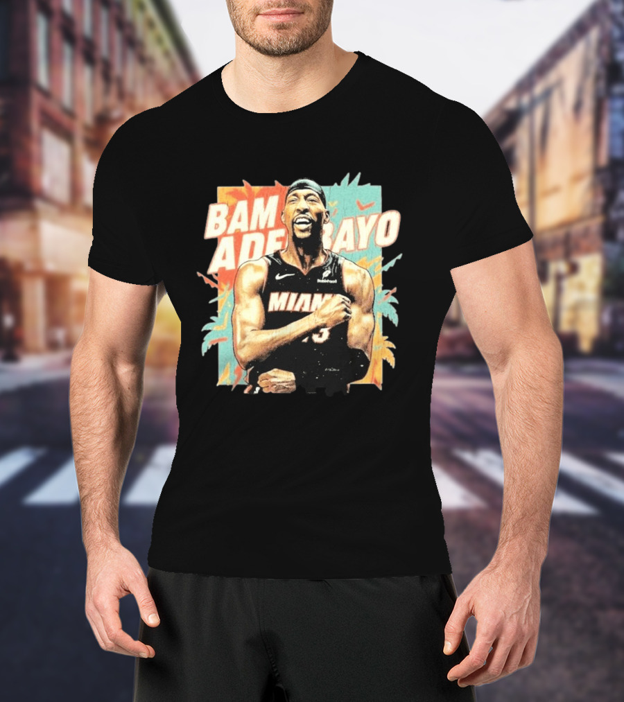 Bam Adebayo Miami Basketball NBA Star Tropical Vibes T-Shirt