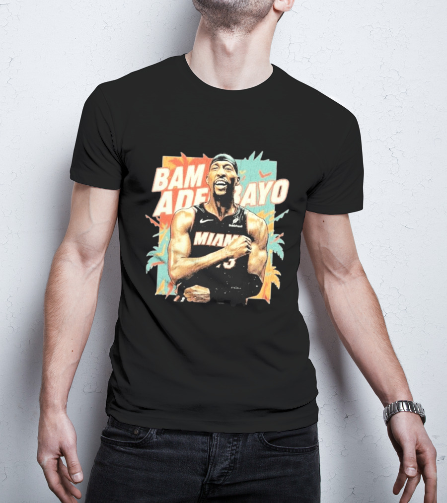 Bam Adebayo Miami Basketball NBA Star Tropical Vibes T-Shirt