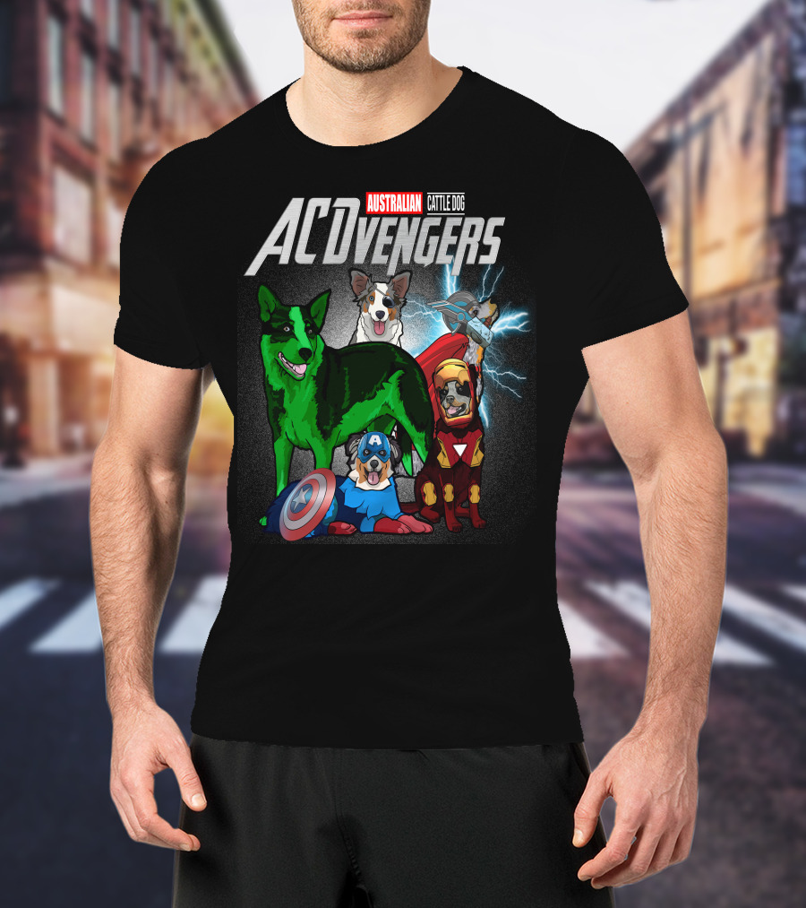 Australian Cattle Dog ACvengers Hero Pups T-Shirt