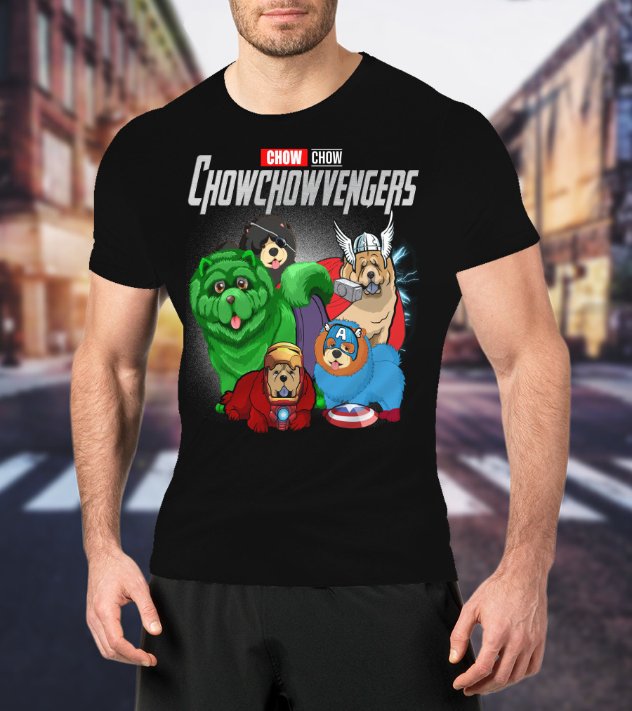 Chow Chow Chowchowvengers Superhero Dogs Avengers Mashup T-Shirt