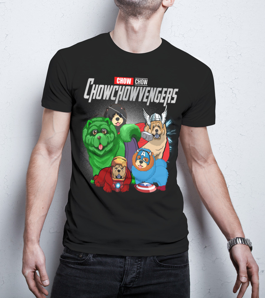 Chow Chow Chowchowvengers Superhero Dogs Avengers Mashup T-Shirt