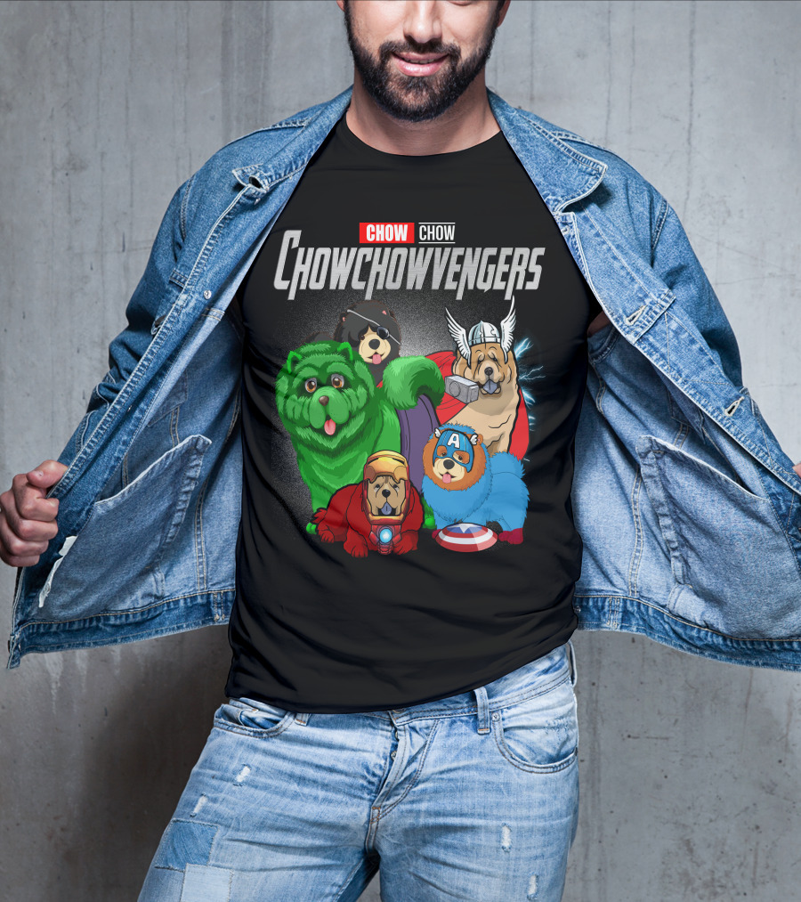 Chow Chow Chowchowvengers Superhero Dogs Avengers Mashup T-Shirt
