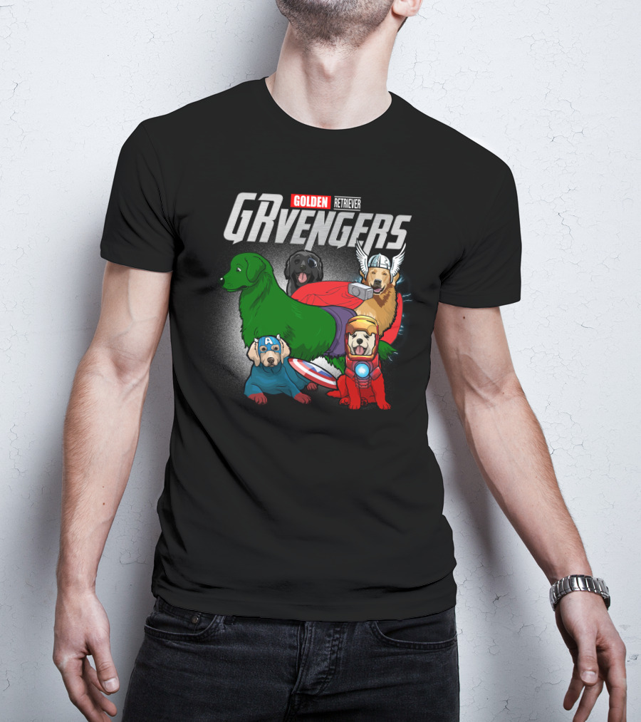 Golden Retriever GRvengers Superhero Dogs T-Shirt