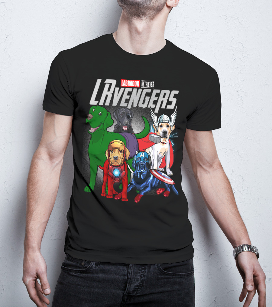 Labrador Retriever LRvengers Superhero Dogs Assemble T-Shirt