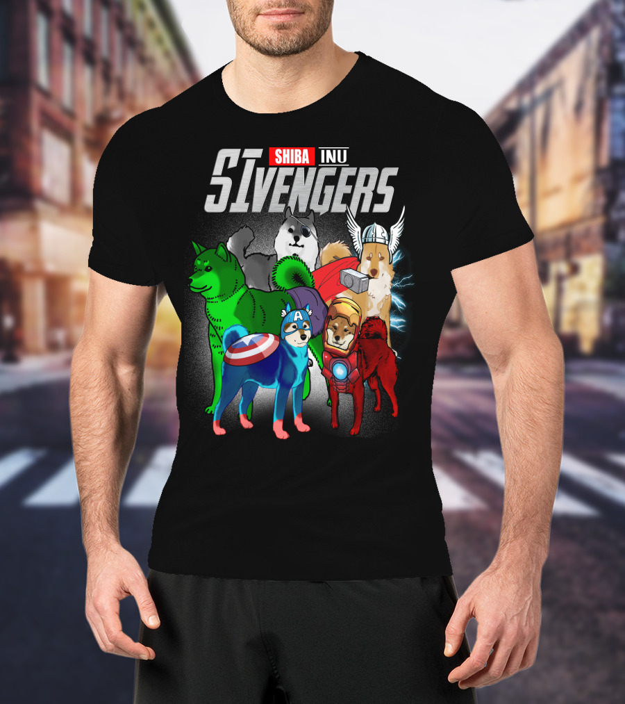 Shiba Inu SIvengers Dog Heroes Avengers T-Shirt