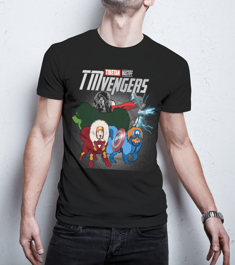 Tibetan Mastiff TMvengers Heroic Team-Up T-Shirt