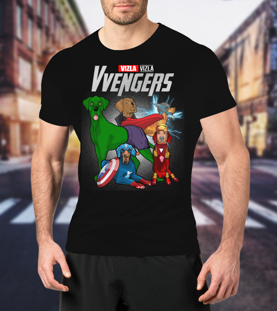 Vizla Vvengers Vizla Dogs Superhero T-Shirt