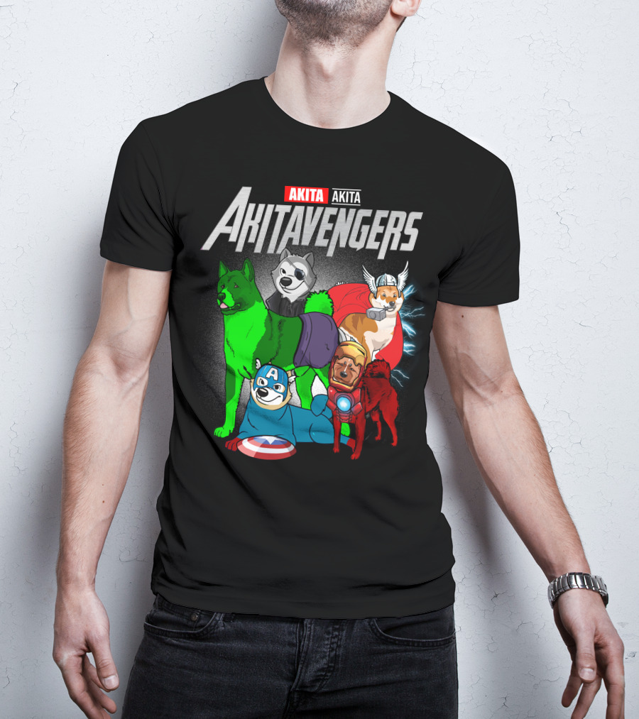 Akita Akitavengers Marvel Dog Heroes T-Shirt