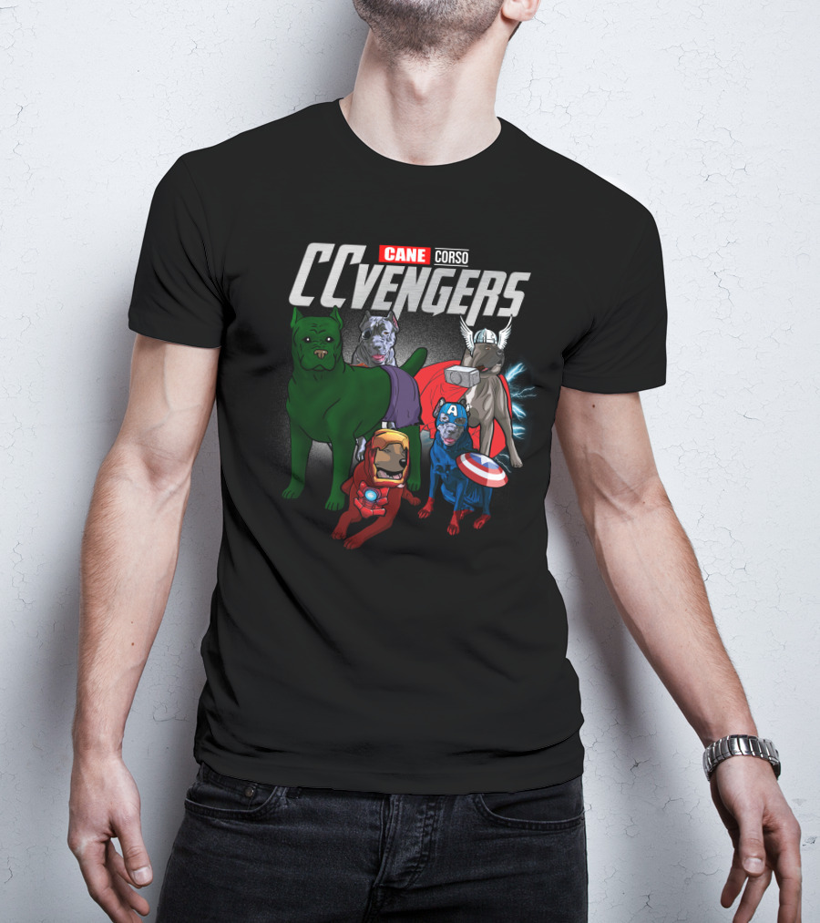 Cane Corso CCvengers Dogs As Superheroes T-Shirt