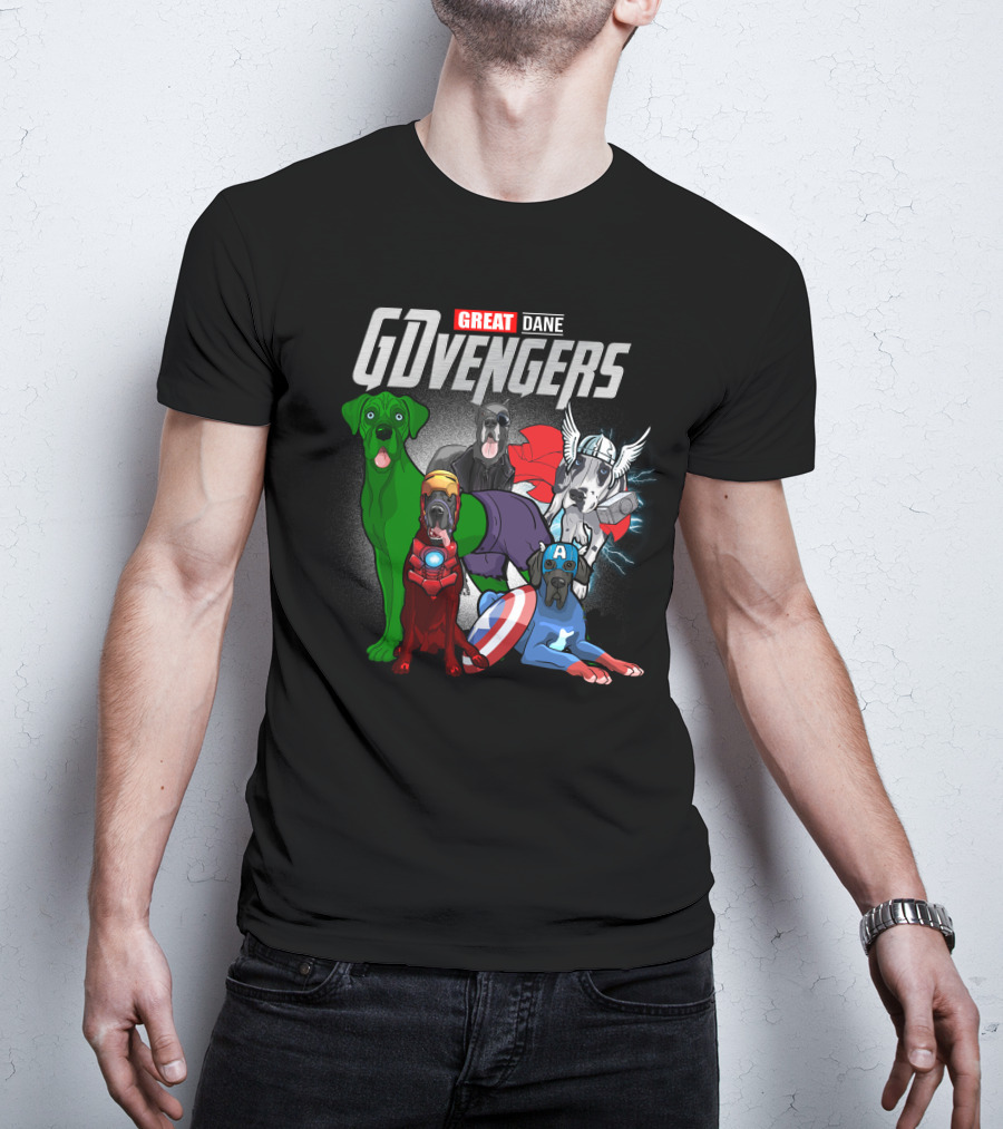 GDvengers Great Dane Superhero Dogs Avengers T-Shirt