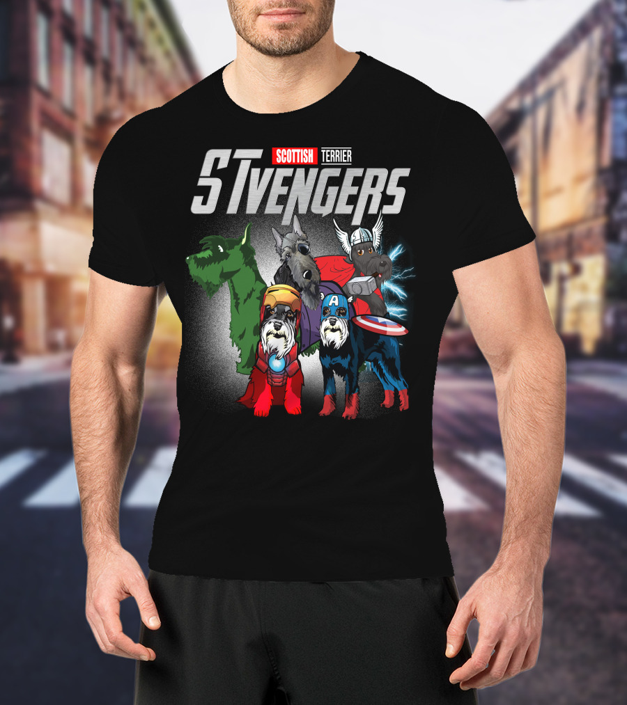 Scottish Terrier STvengers Assemble Heroes T-Shirt