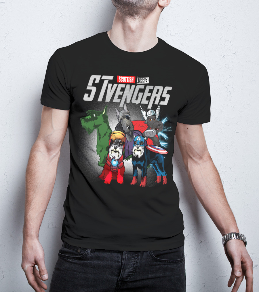 Scottish Terrier STvengers Assemble Heroes T-Shirt