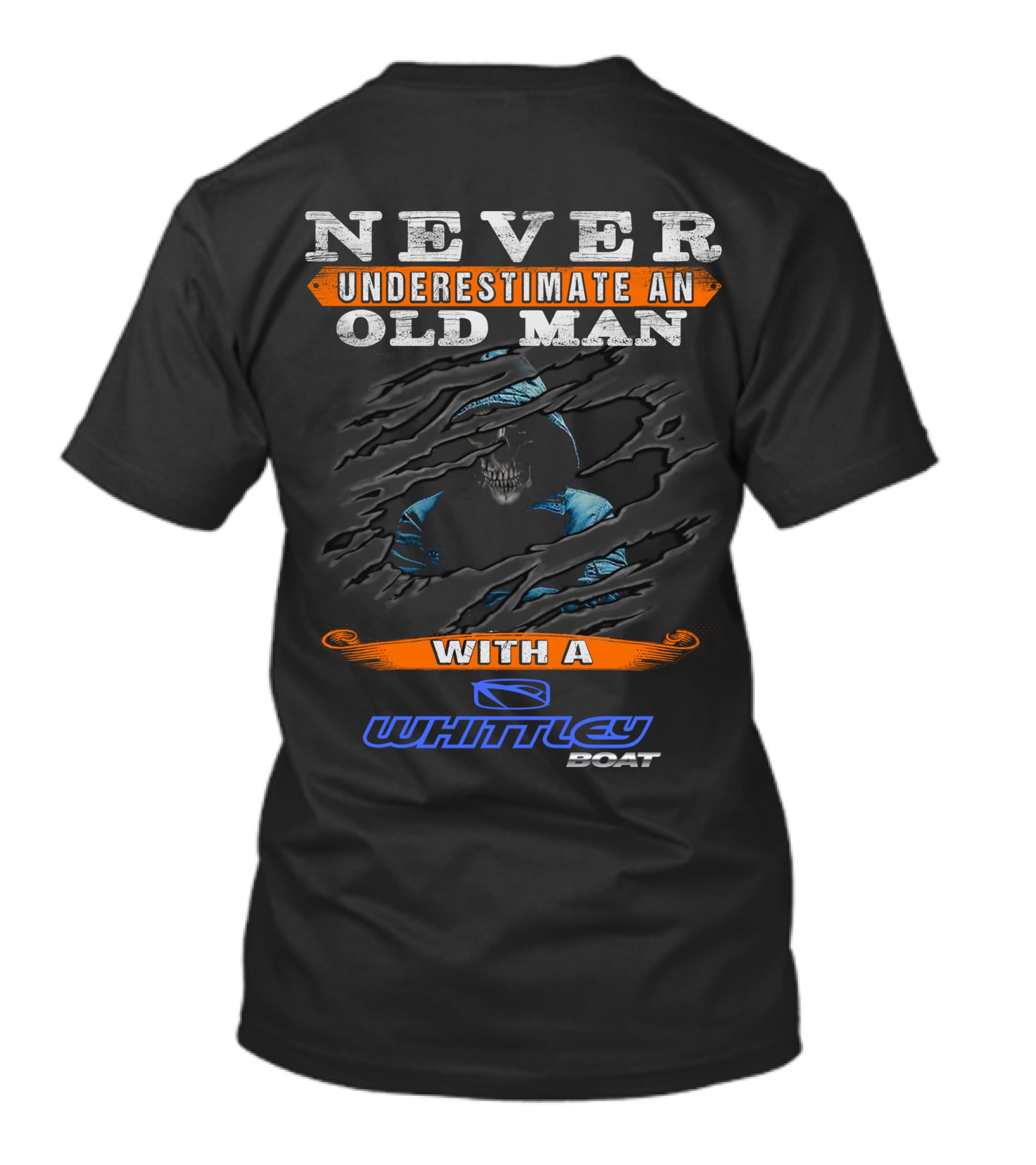 Never Underestimate An Old Man With A Whittley Boat T-Shirt