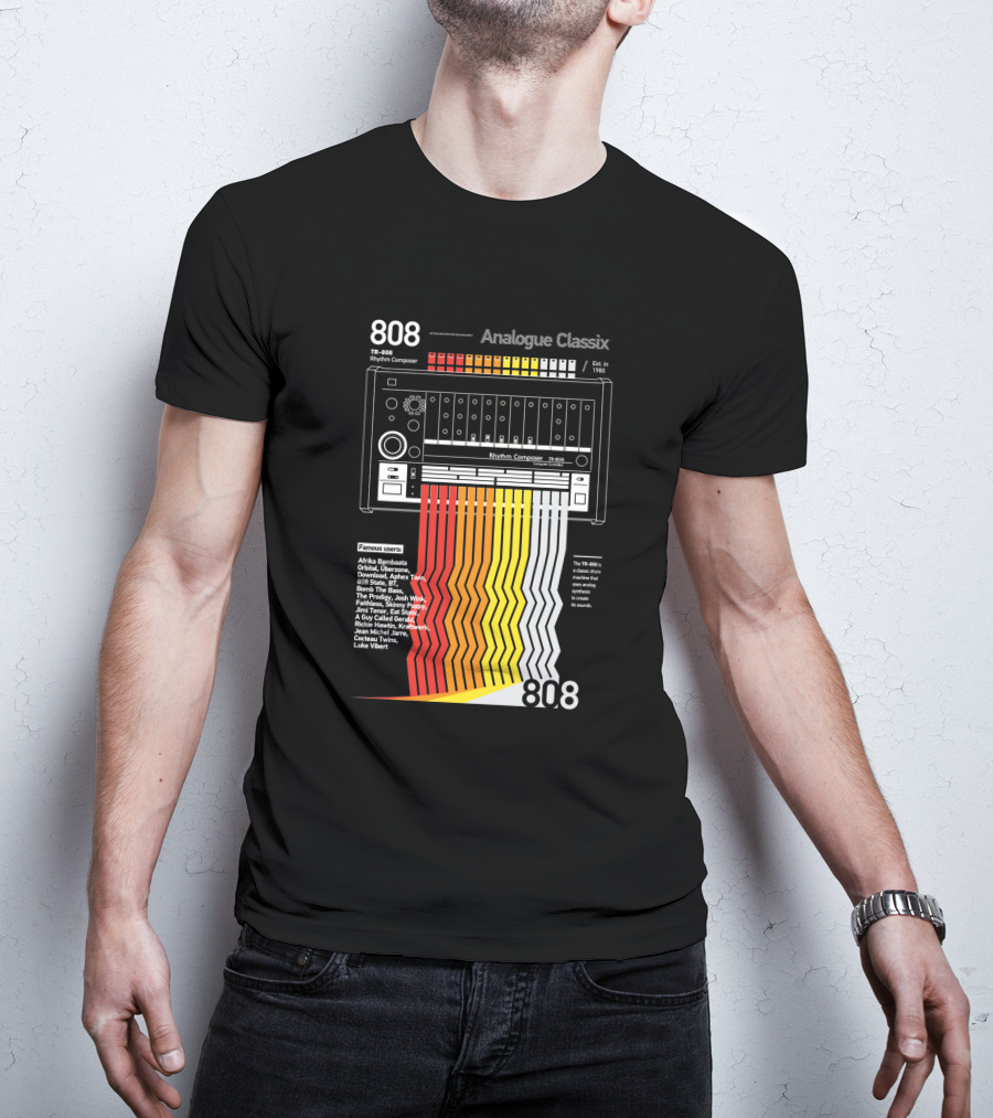 808 Analogue Classix Rhythm Composer TB-808 Famous Users Est. 1980 T-Shirt