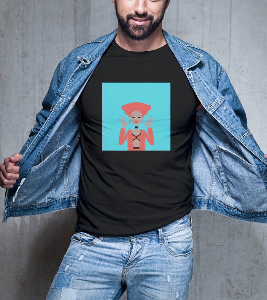 Aja 822963 Fashion Illustration Bold Red Look T-Shirt