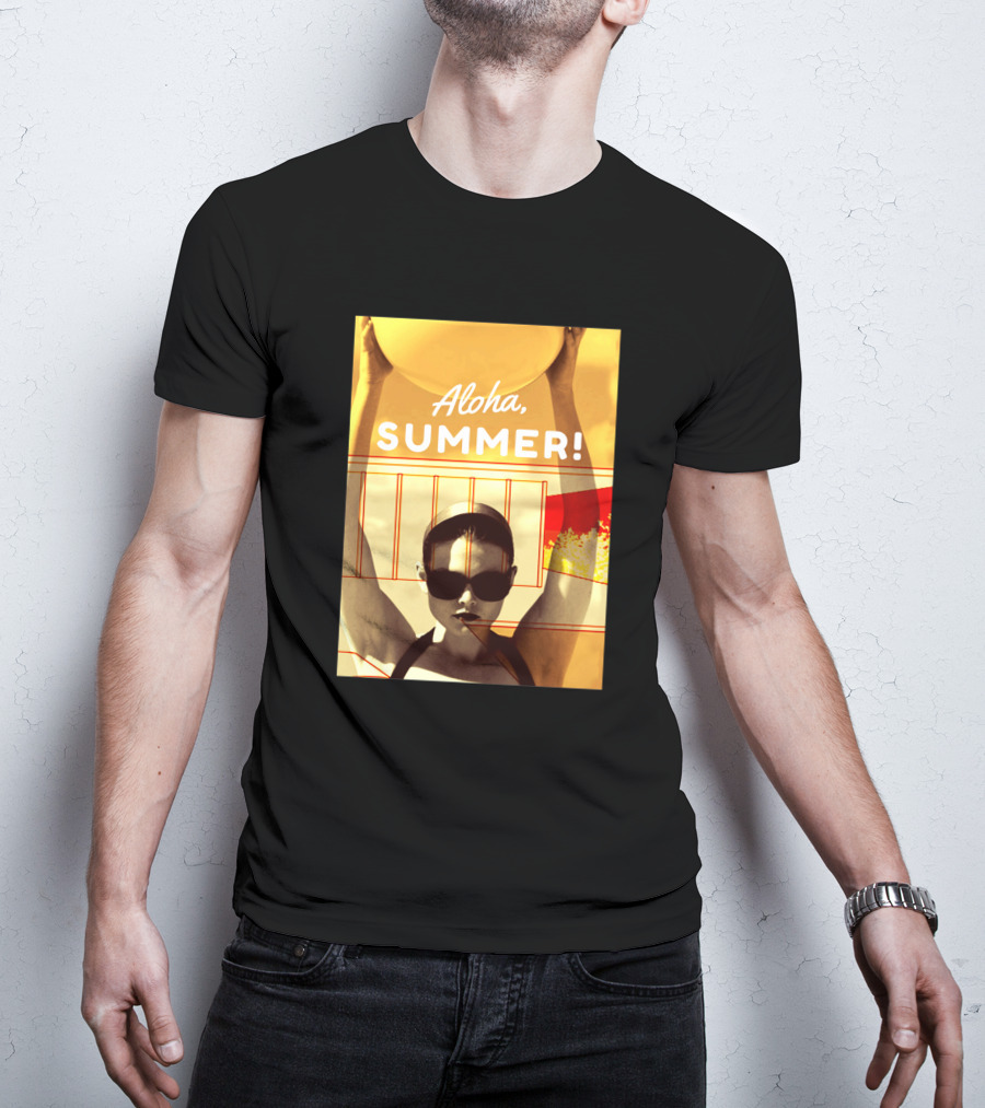 Aloha Summer Beach Ball Sunglasses Retro Vibes T-Shirt
