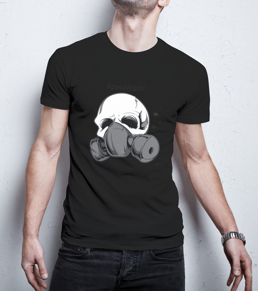 Apocalyptic Skull With Gas Mask 39688 T-Shirt