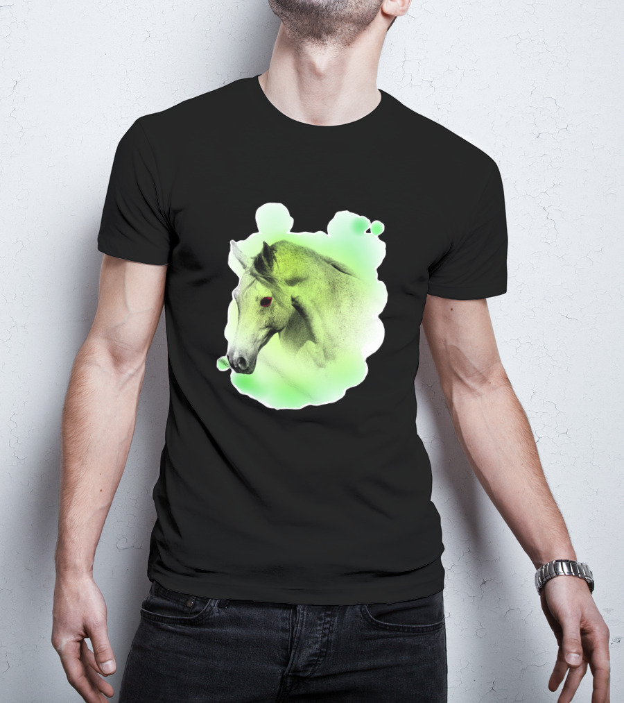 Arabic Horse Neon Green Art 334448 T-Shirt