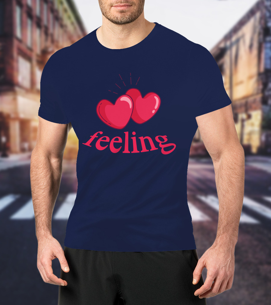Feeling With Red Hearts Iconic T-Shirt