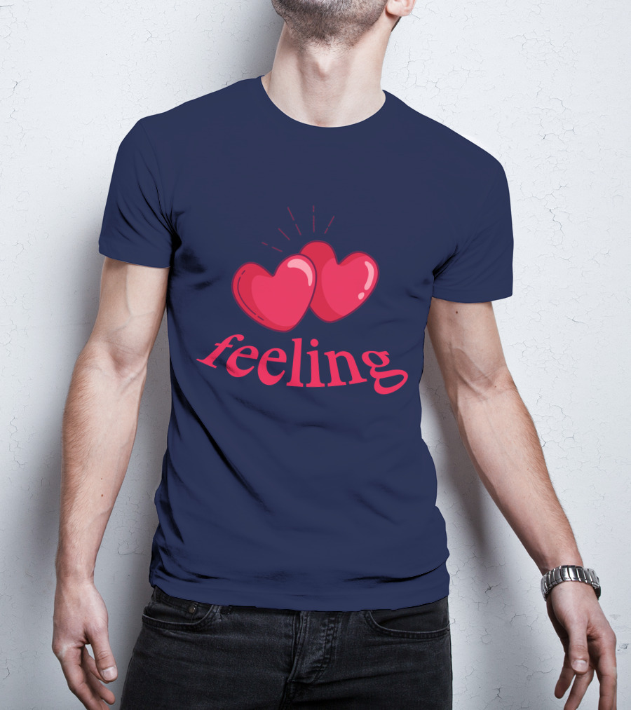 Feeling With Red Hearts Iconic T-Shirt