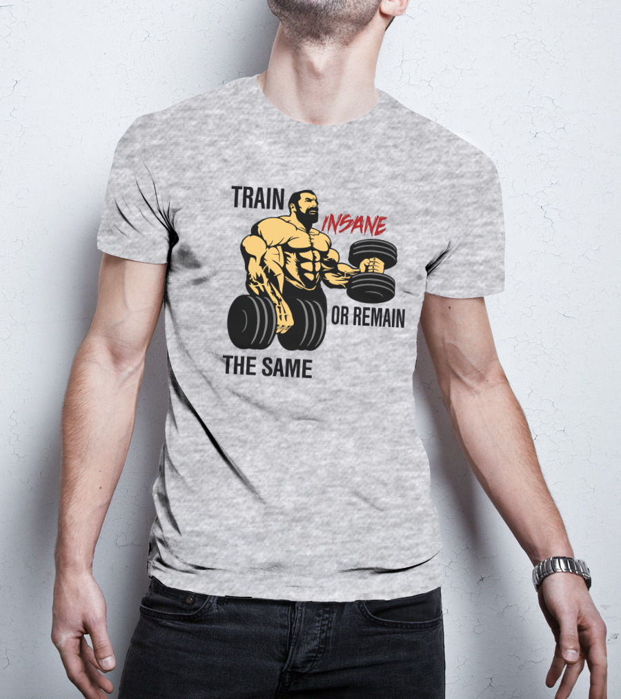 Train Insane Or Remain The Same Fitness And Bodybuilding T-Shirt