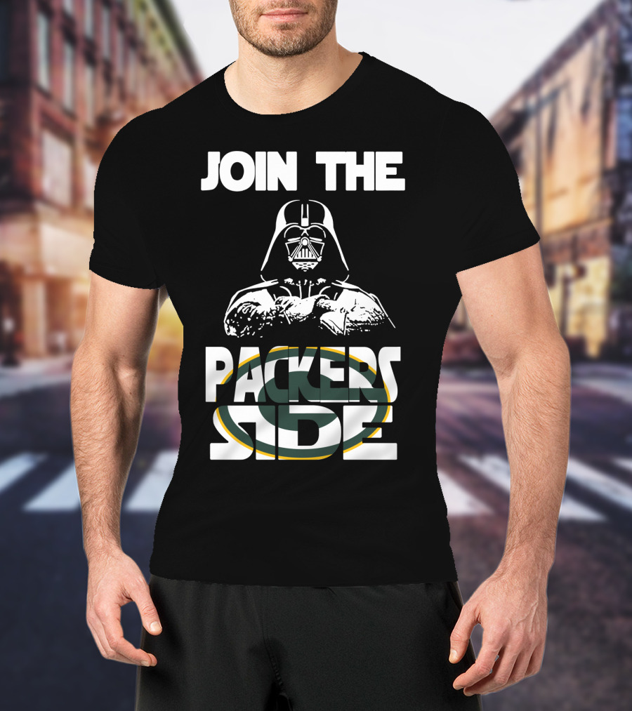 Join The Packers Side Darth Vader Star Wars Green Bay Packers T-Shirt