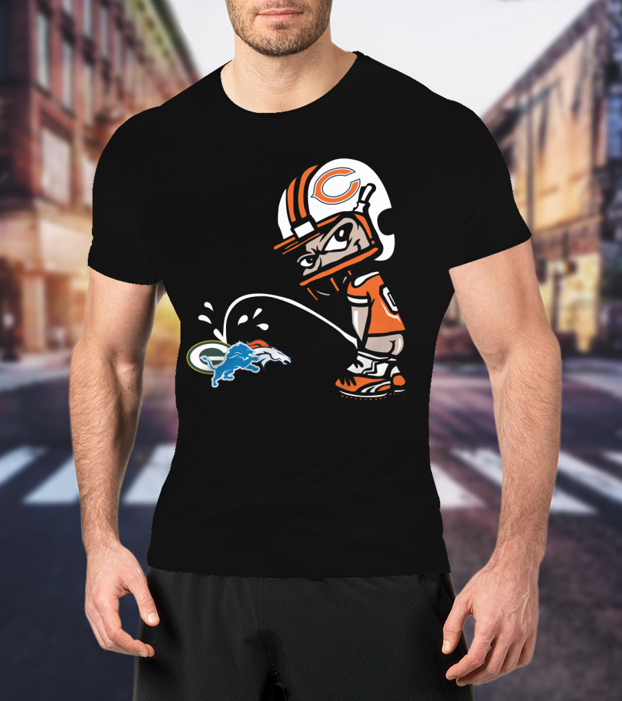 Chicago Bears Rivalry With Green Bay Packers And Denver Broncos T-Shirt