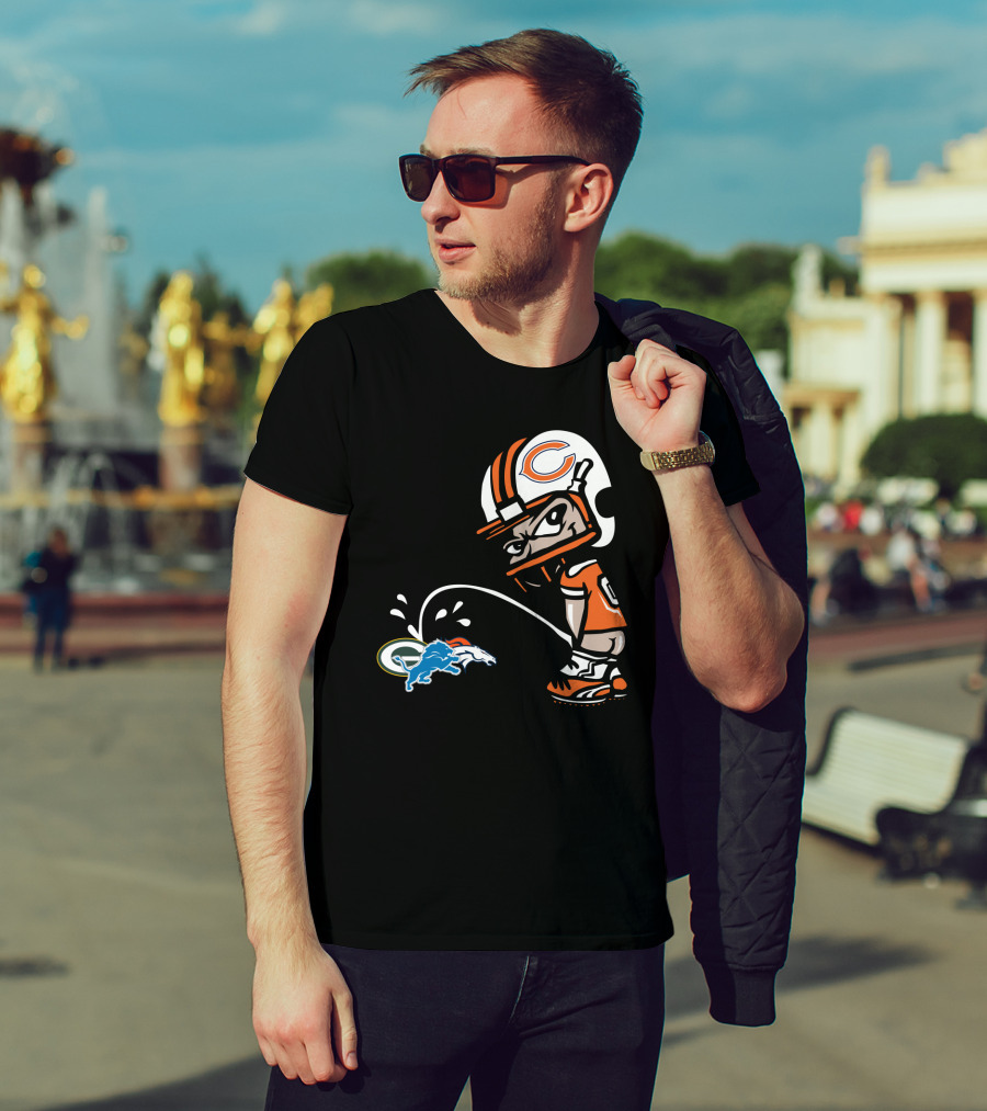 Chicago Bears Rivalry With Green Bay Packers And Denver Broncos T-Shirt