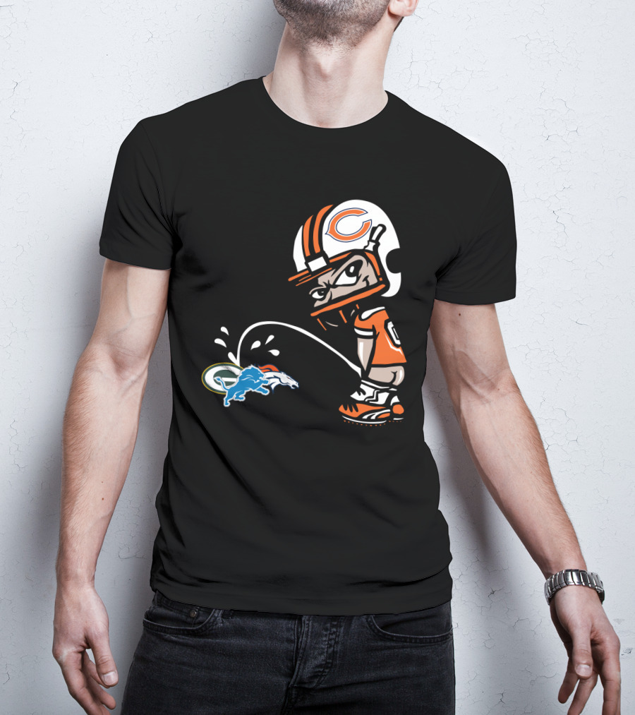 Chicago Bears Rivalry With Green Bay Packers And Denver Broncos T-Shirt