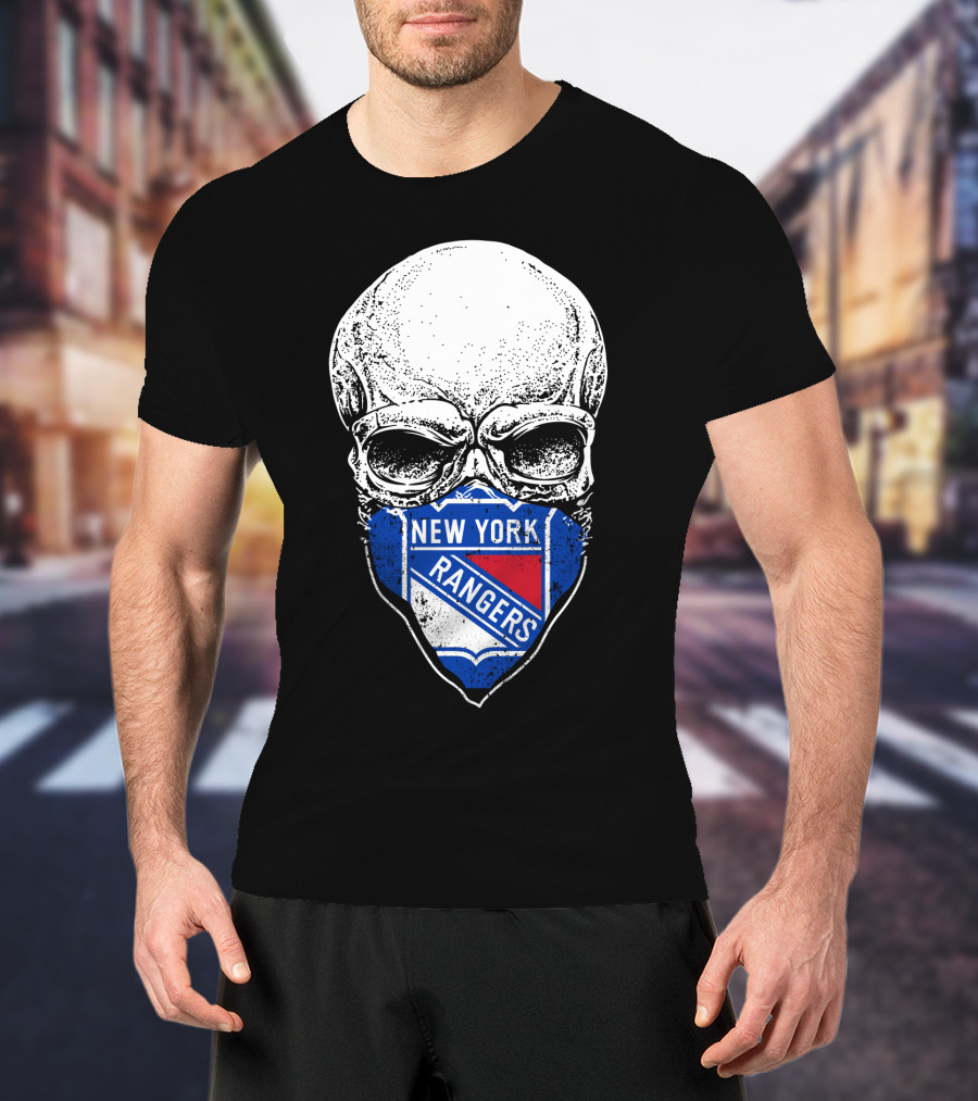 New York Rangers Skull Mask T-Shirt