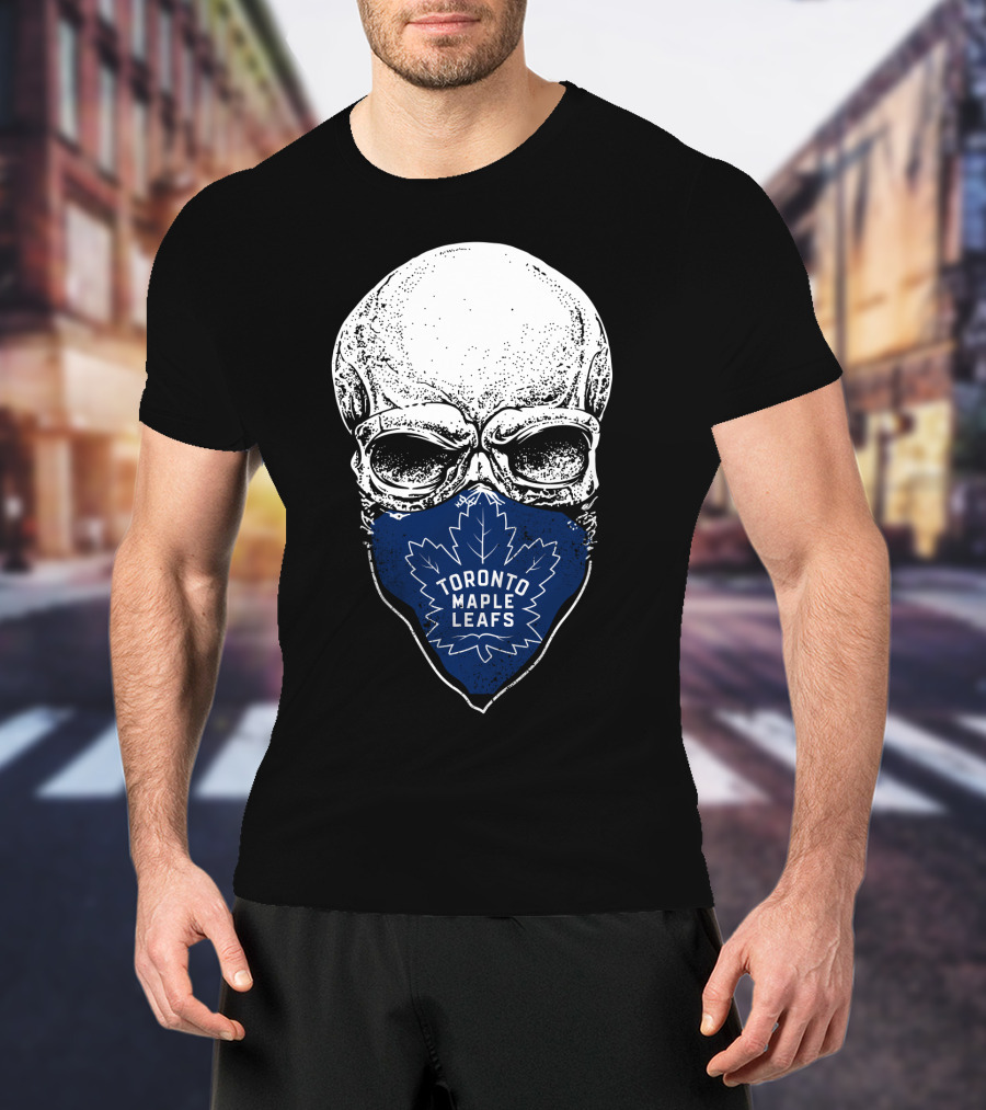 Toronto Maple Leafs Skull Face Mask T-Shirt